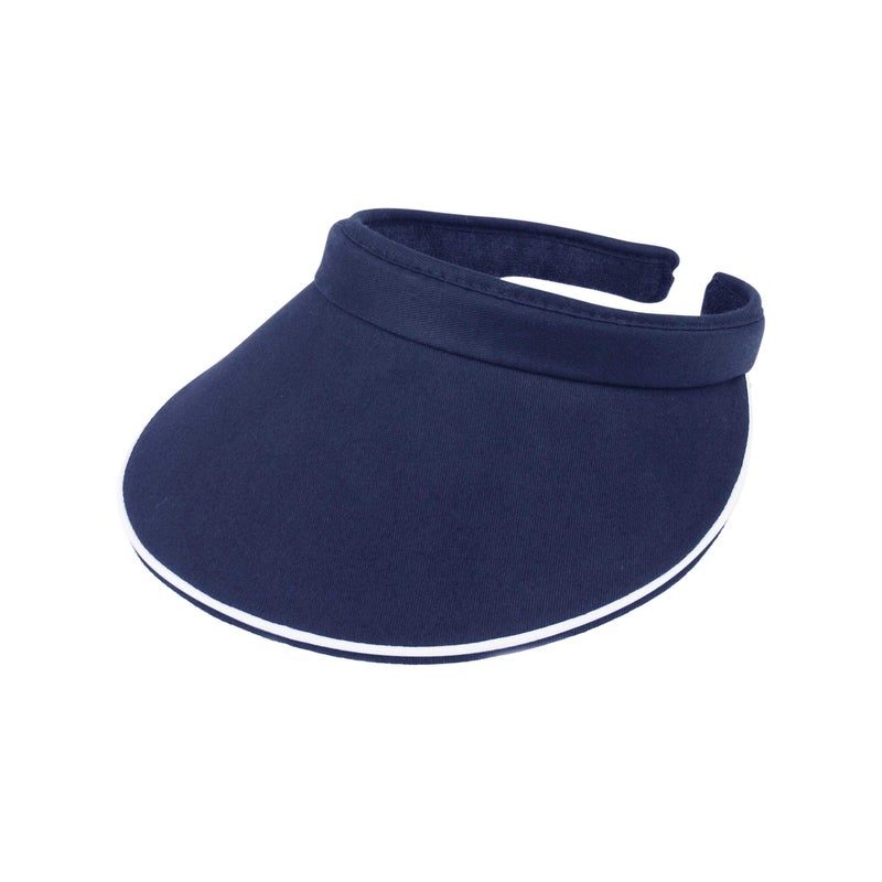 MG Women's Cotton Twill Clip-On Visor-4115-NAVY